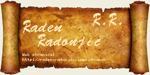 Raden Radonjić vizit kartica